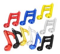 WOONEKY 10Pcs Music Notes Foil Balloons Metallic Birthday Party Decorations Reusable Aluminum Balloons for Music Themed Shower Wedding and Events