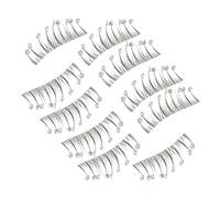 WOONEKY 10Pcs Natural Look Fake Eyelashes with Small Rhinestones Lightweight Comfortable False Lashes for Dense Curl Durable Reusable Strip Lashes for Makeup and Daily Wear