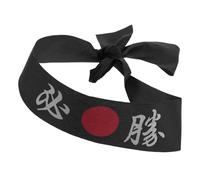 WOONEKY 10pcs Ninja Headbands for Karate Cosplay Breathable Japanese Samurai Hair Wraps for Birthday Parties Role Play Costume Accessories Skin Friendly Material