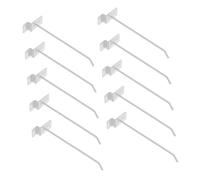 WOONEKY 10pcs Pegboard Hooks Heavy-Duty Utility Hooks for Supermarket Shelves Thick White Display and Goods Shelf Easy to Install and Portable Organizer