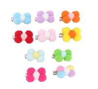 WOONEKY 10pcs Pet Hair Bow Clips Bowknot Hairpin Accessories for Dogs and Cats Mini Decorative Puppy Hair Clips Random Colors