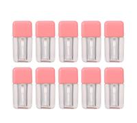 WOONEKY 10pcs Portable Mini Lip Gloss Tubes Refillable Transparent Lip Color Containers for DIY Lipstick Makeup Practice Daily Use