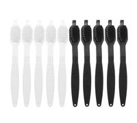 WOONEKY 10pcs Portable Nylon Cleaning Brushes for Kitchen Appliances, Multipurpose Black Plastic Brush Set for Juicer and Bottle, Sturdy Design that Won't Scratch or Break, for Kitchen