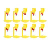 WOONEKY 10Pcs Professional Poultry Waterer Durable Automatic Chicken Drinker with Hanging Design Space Saving Feeder for Hens and Chickens for Farm Use