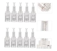 WOONEKY 10Pcs Replacement Pen Needles for Electric Device Screw Slot Cartridges and Flexible Skin Care Tools for Scar Stretch Mark and Cellulite Reduction