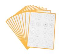 WOONEKY 10pcs Reusable Dry Erase Fraction Manipulative Sheets for Double Sided Math Learning Tools for Elementary Students Interactive Practice for Developing Fraction Skills at Home and
