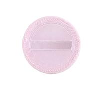 WOONEKY 10pcs Round Makeup Powder Puff Sponges with Ribbon, 60mm x 7mm, Cotton Face Blending Applicators for Loose and Foundation Powder, Suitable for Everyday Cosmetic Use Random Color