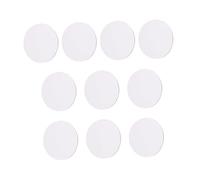WOONEKY 10pcs Round Oil Painting Boards Pure Cotton Canvas Sketchpad Art Panels Smooth Edges for DIY Painting and Artists