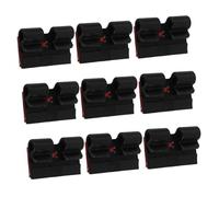 WOONEKY 10pcs Self-adhesive Cable Clips Cord Holder Wall Mount Wire Organizer for Desktop Cable Management Easy Installation Compact Design Black Acrylic Backing