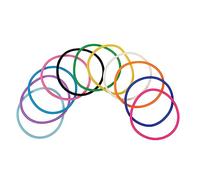 WOONEKY 10Pcs Silicone Jelly Bracelets Soft Stretchy Colored Wristbands for Adults for Parties Festivals and Events Fun Retro Theme Accessories