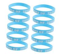 WOONEKY 10pcs Silicone Wristbands for Graduation Class of Durable Bracelets for School Events and Parties Essential Celebration Accessories for Students and Leavers