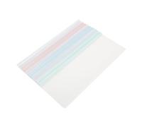 WOONEKY 10Pcs Sliding Bar Clips File Folders with Non-Slip Locking Bars Document Organizer for School Office Business Use Transparent Random Colors