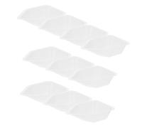 WOONEKY 10pcs Small Plastic Weighing Boats High Accuracy Reusable Lab Weigh Trays for Powder Food Medicine Cosmetics Multifunctional Easy to Clean