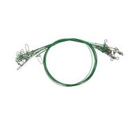 WOONEKY 10pcs Stainless Steel Fishing Leader Wire with Swivel Snap Connector Heavy Duty Saltwater Steel Leaders for Deep Sea Fishing Enhanced Line Protection Grade Tackle Kit