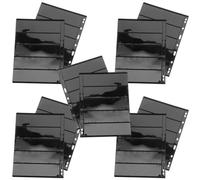 WOONEKY 10Pcs Standard 9-Hole Double-Sided Loose-Leaf Stamp Collecting Pages Black Background Stamp Collection Insert Card Holders Small Binder for Storage