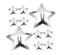 WOONEKY 10Pcs Star Hair Clips for Women Stylish Metal Decorative Hairpin Clips for Parties Birthdays Weddings Securely Fixing Bangs with Cute Five Pointed Star Design