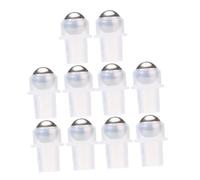 WOONEKY 10pcs Transparent PE Plastic Roller Inserts for Essential Oil Bottles Leakproof DIY Perfume and Lip Oil Bottle Parts Teeth Fit Lightweight and Easy to Install Accessories for