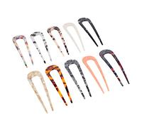 WOONEKY 10pcs U-shaped Hair Forks for Ballet Vintage Hair Pins Prongs Fashion Headwear for Lady
