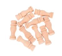 WOONEKY 10pcs Unfinished Craft Furniture Spindles with Lucky Gourd Design Durable Decorative Wood Columns for Wine Cabinets Bridge Pillars Wardrobe DIY Home