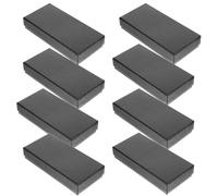 WOONEKY 10pcs Watch Box Jewelry Storage Case Rectangular Paper and Sponge Material Stylish Simple Design Black Comprehensive Protection Fix The Watch in The Middle and Valentine's Day