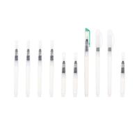 WOONEKY 10pcs Watercolor Brush Pens with Refillable Water Tank Ergonomic Painting Pens for Students and Artists Water Flow Control and Non-slip Design for Drawing and Calligraphy