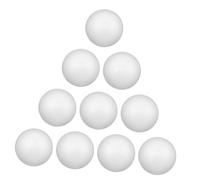WOONEKY 10pcs White Polystyrene Foam Balls for Christmas Ornaments DIY Craft Solid Spheres for School Projects Molecular Modeling and Creative Decorations