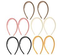 WOONEKY 10pcs Women Headbands with Teeth Non Slip Fashion Hairbands for Efficient Hair Management Tidy Look Versatile Use Skincare Sports and Everyday Activities