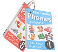 WOONEKY 112-Piece Phonics English Spelling Flash Cards for Boys and Girls Educational Learning Tool for Preschool Language Development for Early Childhood Learning
