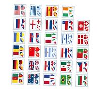 WOONEKY 116pcs Waterproof World Flag Face Stickers 60x60mm Patriotic Face Decals Sweatproof for Boys and Girls Sports Marathon and 4th of July Events