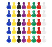 WOONEKY 128pcs Multicolor Plastic Board Game Pawns Sturdy Chess Pieces for Replacement Game Counters Easy-clean Small Tabletop Markers for Parties and Family Board