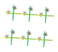 WOONEKY 12Pcs Cute Monkey Gel Pens Soft Business Writing Pens Portable Office Smooth Ink Comfortable Grip in Light and Dark Green