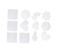 WOONEKY 12Pcs DIY Fuse Craft for Creative Plastic Spelling Beans Template for Fun Art Projects Group Activities and Parent Play