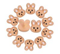WOONEKY 12pcs Easter Bunny Resin Buttons for Clothing DIY Sewing Crafts Cartoon Rabbit Design Vintage Style Decorative Buttons for Coats Shirts Sweaters and Apparel