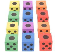 WOONEKY 12Pcs EVA Foam Dice Set for Early Education, Small Size Playing Dice for, Safe Non-Toxic Material, Educational for Number Recognition and Cognitive Development Random Color