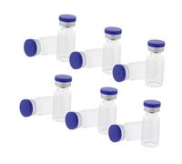 WOONEKY 12pcs Glass Sample Vials with Sealing Caps Small Reusable Storage Bottles for Liquid Powder and Essential Oils Laboratory Hospital Home Use