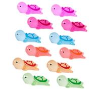 WOONEKY 12pcs Glow in The Dark Resin Turtle Figurines, Large Mini Turtle Sculptures with Multi-color Luminous Finish, Micro-landscape Desk Decor for Home and Living Room Display