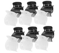 WOONEKY 12pcs Hot Roller Clips Curling Iron Grips Hair Section Fixing Clamps Holding Hairdressing Tool for Girls Women Long and Hair Styling