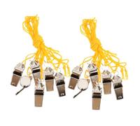 WOONEKY 12pcs Loud Sports Whistle Lanyard Metal Whistle for Coaches and Referees Emergency Portable