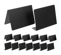 WOONEKY 12pcs Mini Chalkboard Signs Erasable Acrylic Tabletop Message Board for Weddings Events and Food Labels Easy to Clean Blackboards with Stable Stand for Home and Office