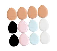 WOONEKY 12pcs Mini Finger Powder Puff Triangular Makeup Pad for Loose and Setting Material for Precision Application for All Skin Types
