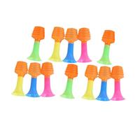 WOONEKY 12pcs Mini Party Horns for Plastic Soccer Cheering Noise Makers Loud Football Game Accessories for Fans for Parties Concerts and Outdoor Events