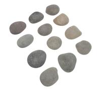 WOONEKY 12PCS Natural Flat Smooth River Rocks 5-8cm for Painting and DIY Crafts, and Adult Craft Stones for Garden Decor and Holiday Art Projects