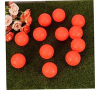 WOONEKY 12pcs Orange Indoor Practice Golf Balls Lightweight Soft Training Aids for Exercise Field Use Visible for Men and Women Safe for Furniture and Pets