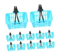 WOONEKY 12pcs Pretend Play Grocery Basket Lightweight Plastic Shopping Baskets for Role Play Birthday Party Favors and Christmas Portable Miniature for Boys