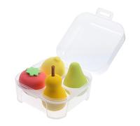 WOONEKY 12pcs Puff for Makeup Moisture-resistant Blending Sponge for Foundation Concealer Portable Fruit Design for Women for Dry Wet Application