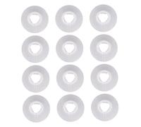 WOONEKY 12pcs PVC Pipe Covers for Radiator and Water Pipes Plastic Wall Decoration Collars White Pipeline Covers for Heating and Ventilation Wall Pass-throughs