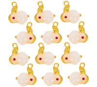 WOONEKY 12pcs Rabbit Charms for Jewelry Making DIY Necklace Bracelet Pendants Rabbit Year Accessories Craft Charms for Earring Making and DIY Jewelry