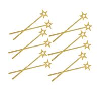 WOONEKY 12pcs Sparkle Star Wands for Pretend Play Fairy Costume Props Glittery Angel Wand Sticks for Birthday Wedding Halloween Christmas Party Cosplay Role Play