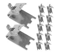 WOONEKY 12pcs Stainless Steel Refrigerator Shelf Clips Easy Install Fridge Rail Hooks for Freezer Organization Support Clamp for Fridge and Cooler Hangers