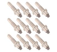 WOONEKY 12pcs Tungsten Steel Hiking Pole Tips Replacement Wear-resistant Walking Stick Ends for Trekking Poles Metal Spikes for Alpenstock Lightweight Outdoor Climbing Accessories